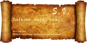 Saltzer Valéria névjegykártya